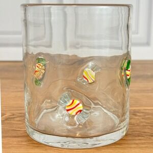 Icon Juice Glass 4" all with Embedded Candy Pieces